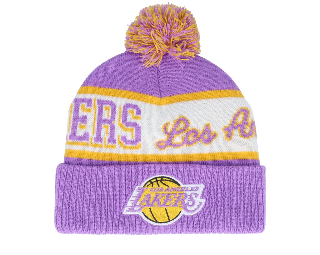NBA BLOCK SWEEP POM KNIT HWC - LOS ANGELES LAKERS
