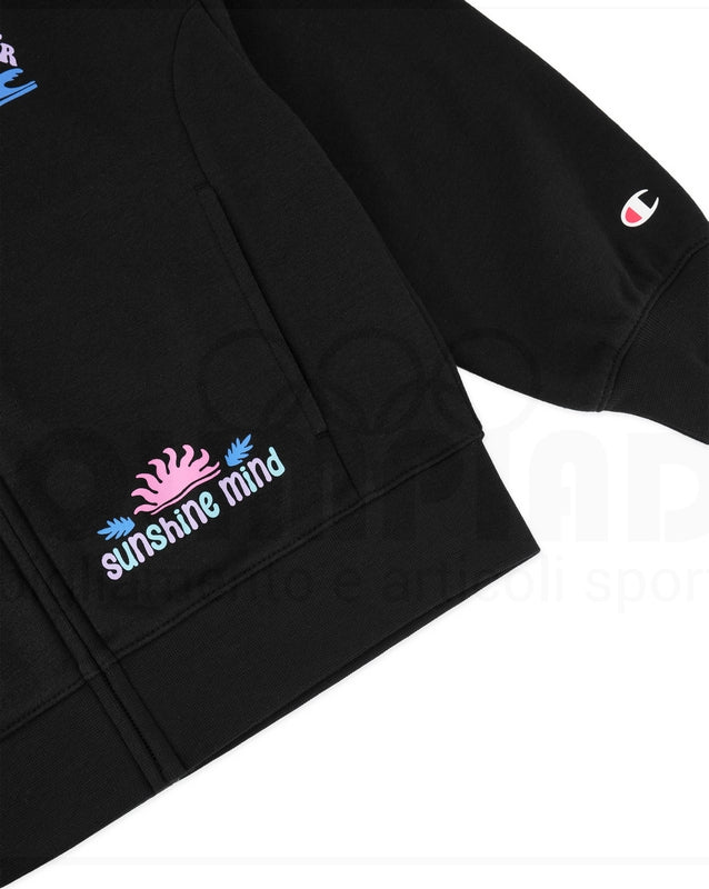 Felpa con Zip Champion Full Zip Sweatshirt Girl Nero 405123-KK001