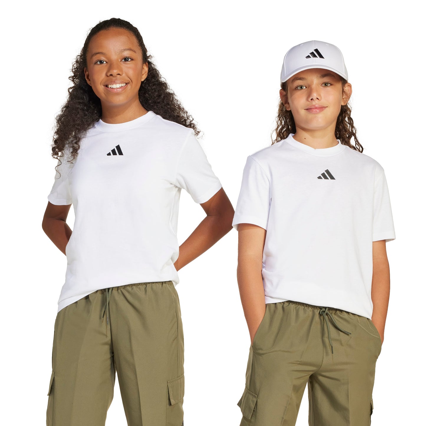 J SL TEE 160 WHITE ADIDAS JC9774 BIANCO