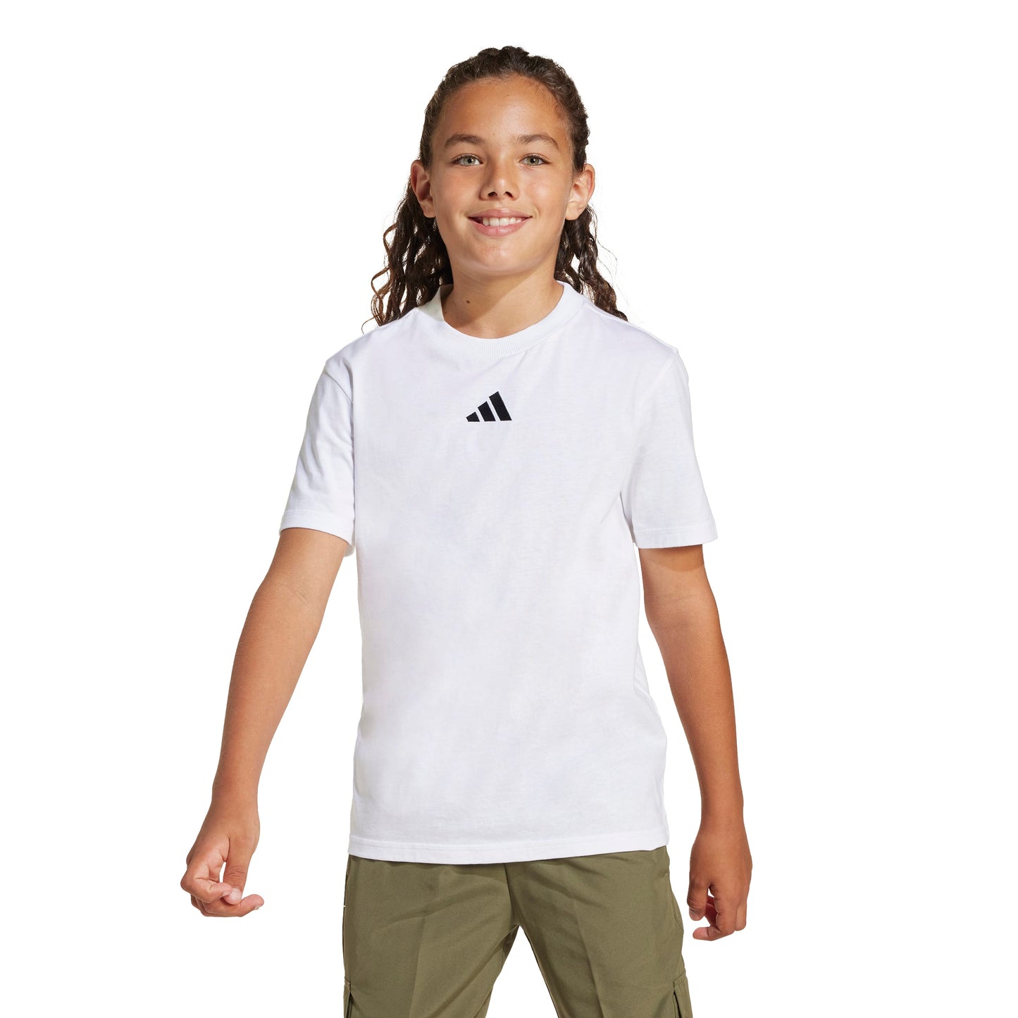 J SL TEE 160 WHITE ADIDAS JC9774 BIANCO