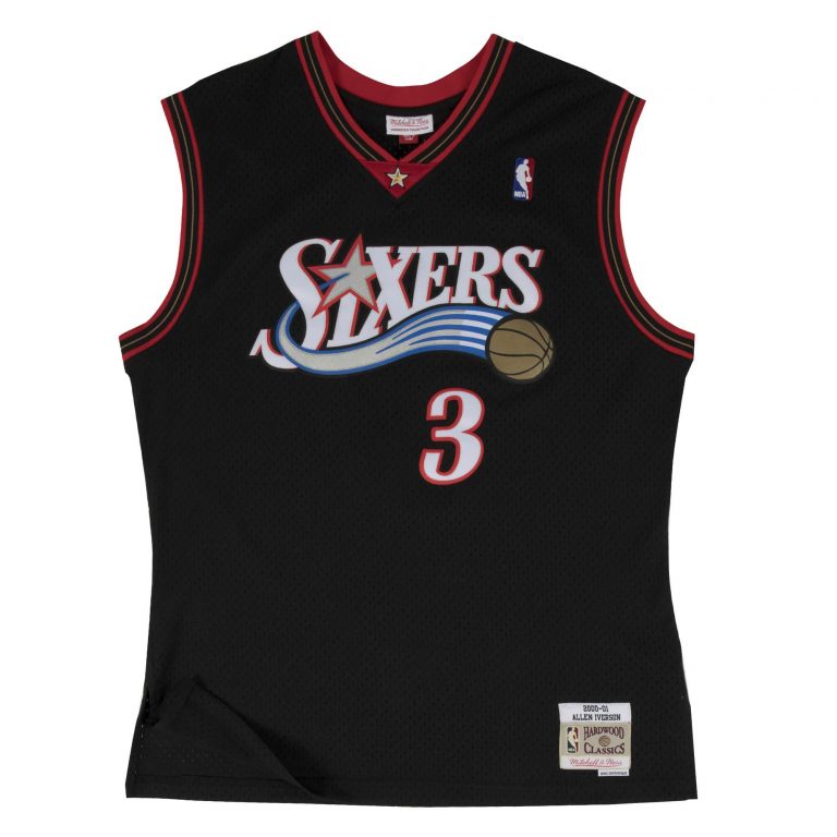 NBA SWING JERSEY 76ERS 2000 IVERSON MITC SMJYGS18201-P76BL NERO