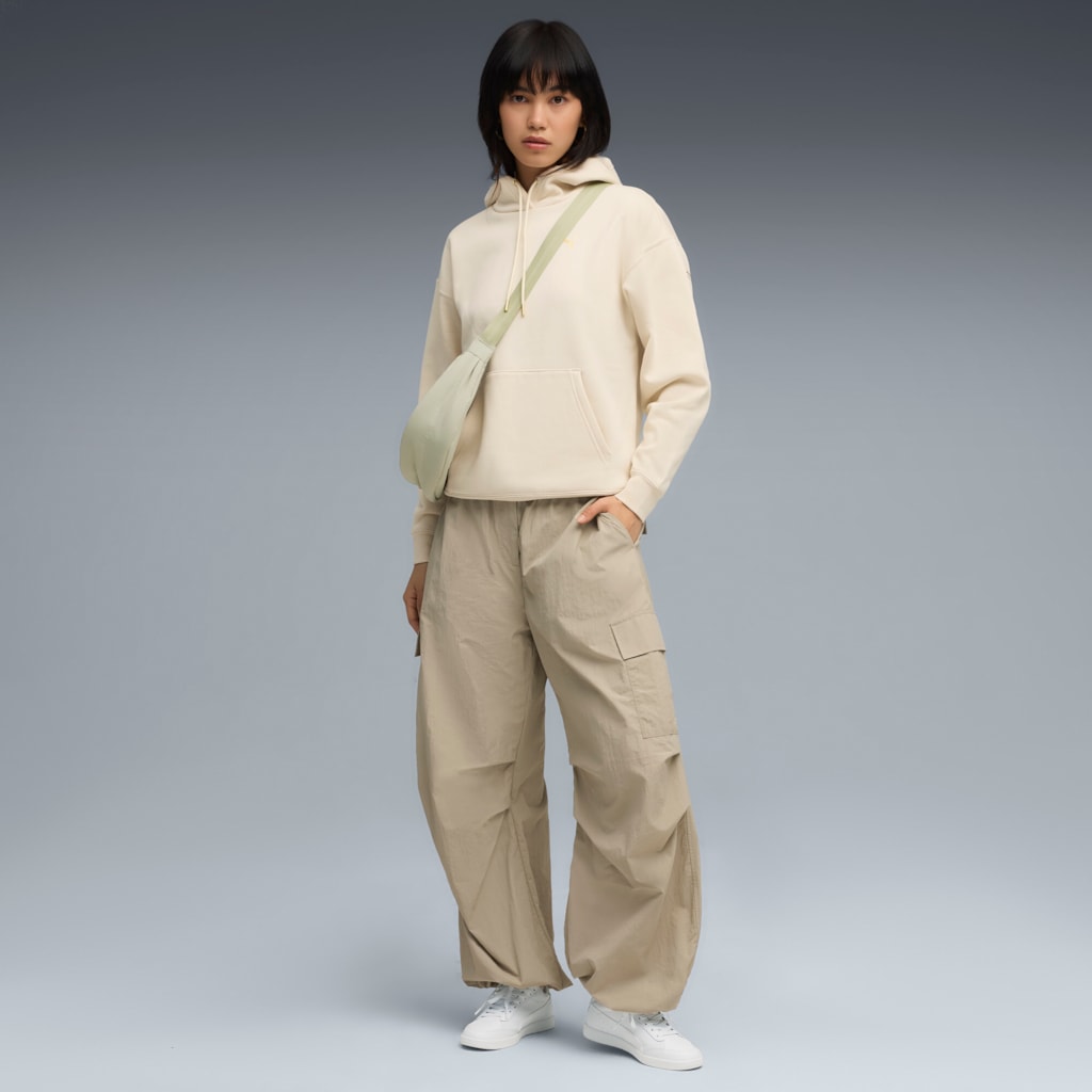 MAXIMAL METALLIC Comfort Hoodie FLPUMA634461-87 panna