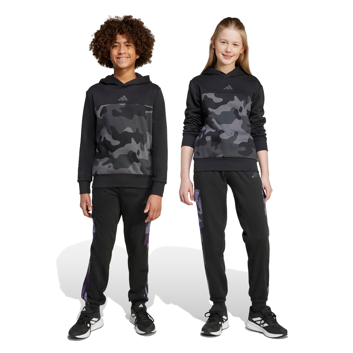 Pantaloni Cargo Adidas 3-Stripes Camo Junior Nero JW2472