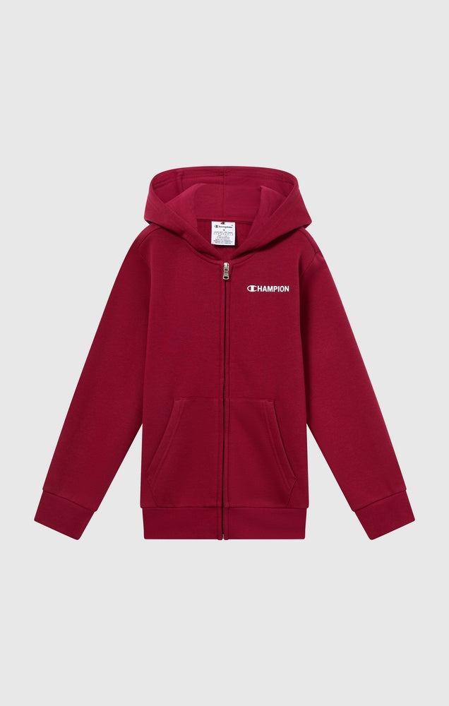 Felpa con Cappuccio Full Zip Champion Hooded Full Zip Sweatshirt Junior Rosso 307255-RS525
