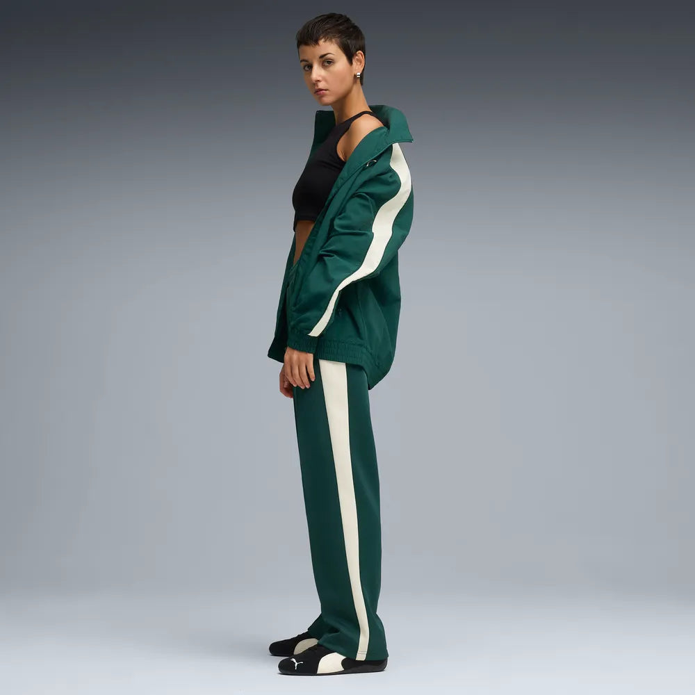 Pantaloni Track Puma T7 Always On Straight Track Pants Donna Verde/Beige 629797-75