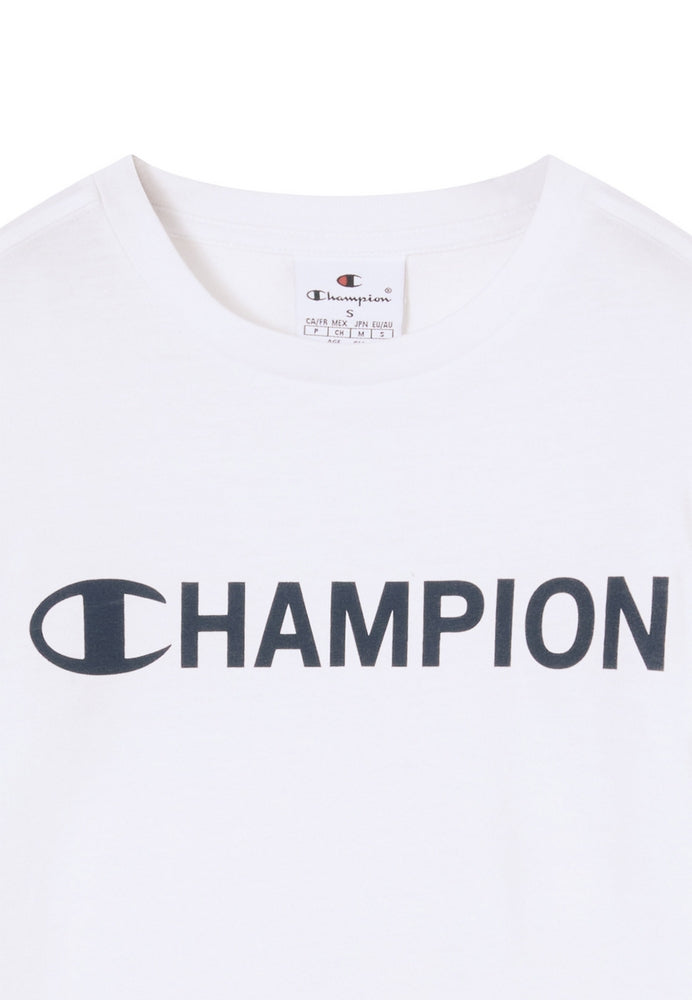 T-Shirt Champion SS Tee Junior Bianco 307259-WW001