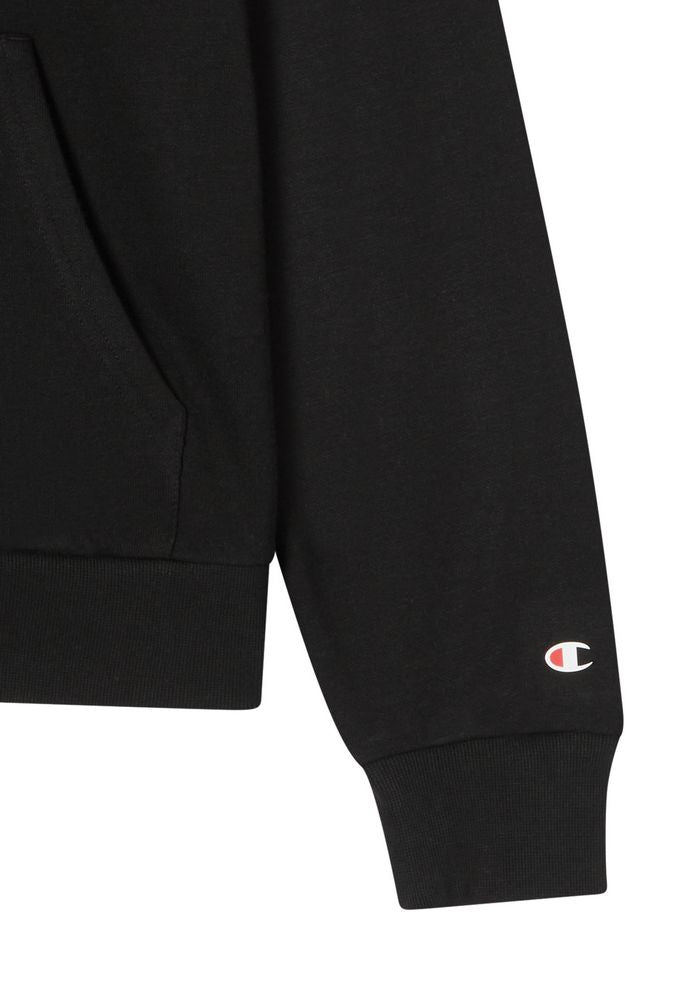 Felpa con Cappuccio Full Zip Champion French Terry Uomo Nero 221918-KK001