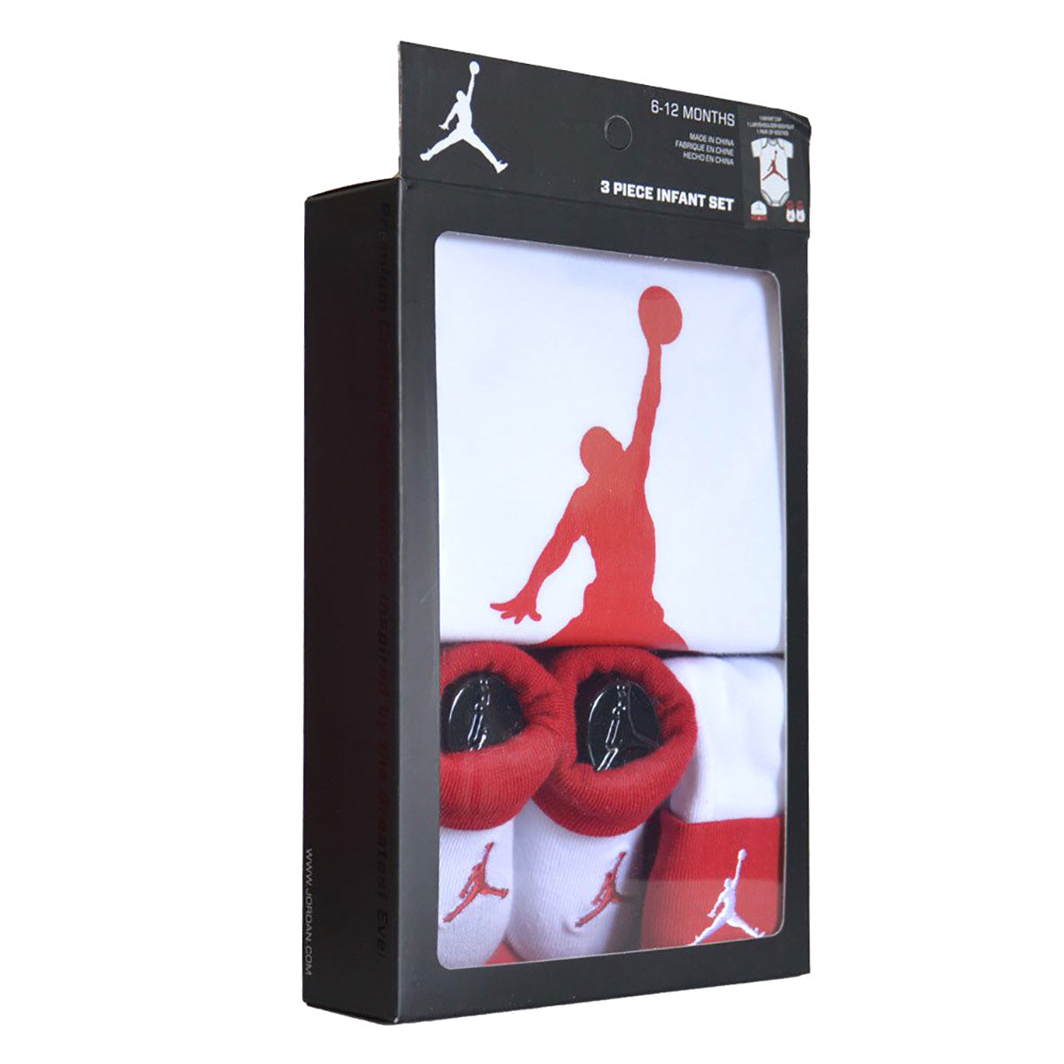 Set Regalo Jordan Infant 3 Pezzi (Body, Cappellino e Scarpette) - MJ0041-RW3