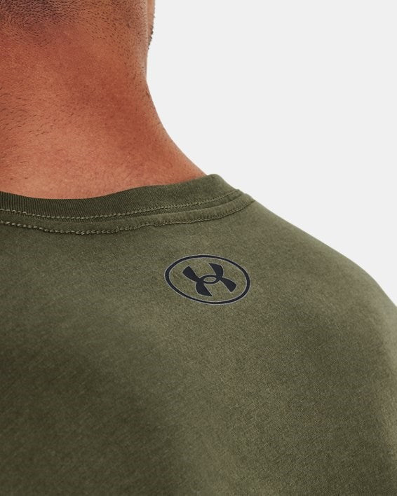 T-shirt Under Armour M Sportstyle LC SS - Uomo - Verde Militare - 77-1326799-390