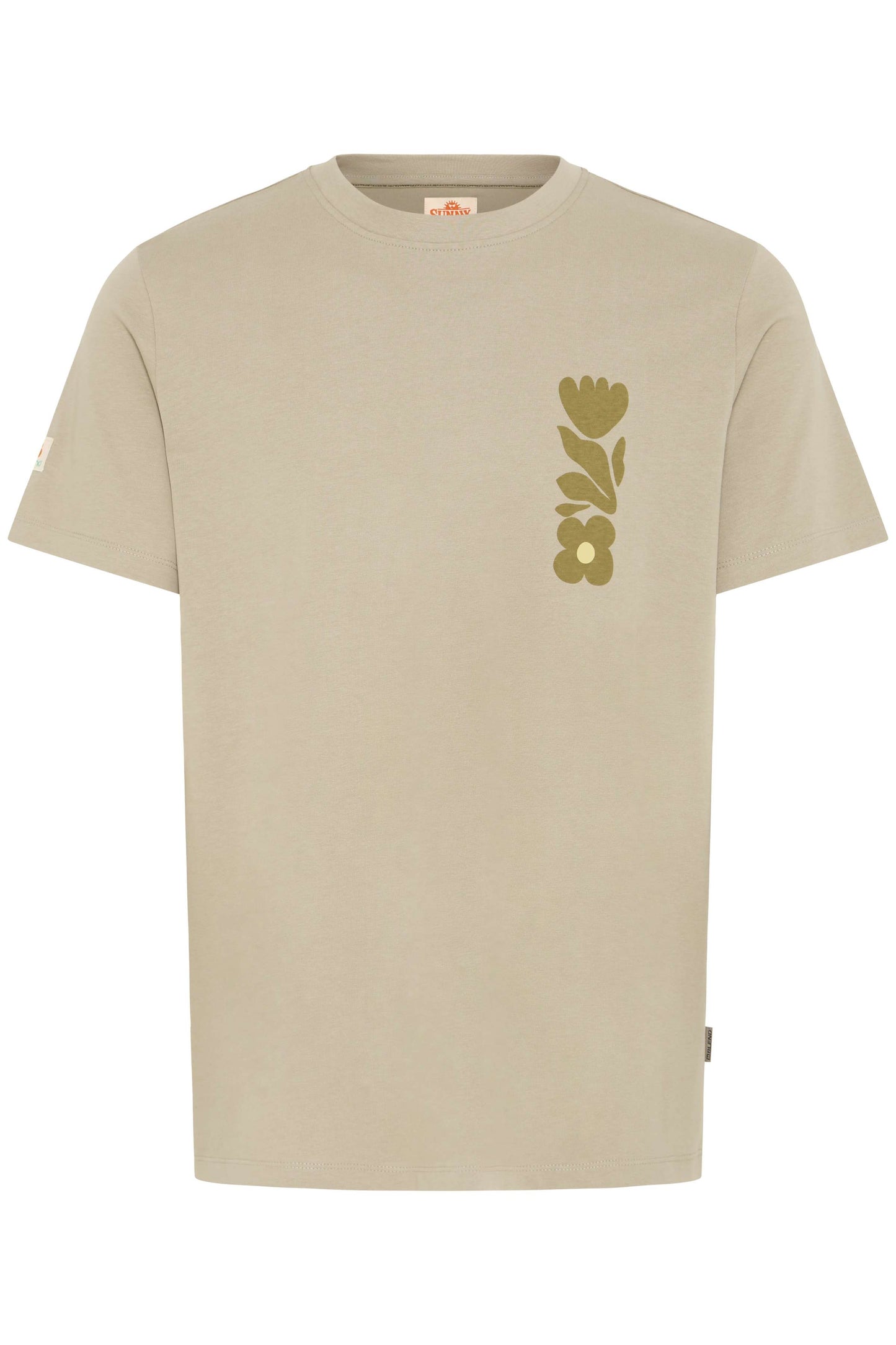T-shirt Blend He BHSUN FLOWER SENSE - Beige - 20720488-900004705