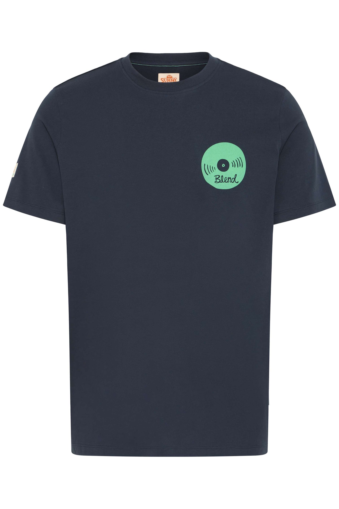 T-shirt Blend He BHSUN SENSE MUSIC - Blu con Stampa Verde - 20720515