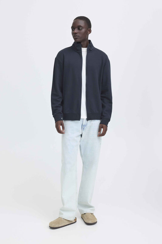 Felpa Blend He BHBRODY Stand Collar - BLU- 20720268-194011 zip