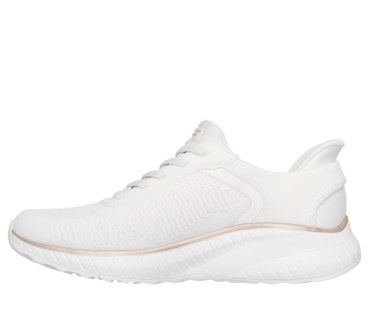 Scarpe skechers bobs squad chaos - current muse - 117497-wtgd bianco oro