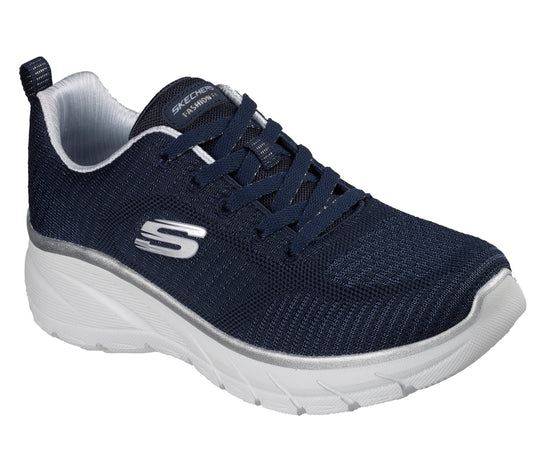 Scarpe skechers fashion fit 2.0 - moonlight glo - 150384-nvsl navy argento