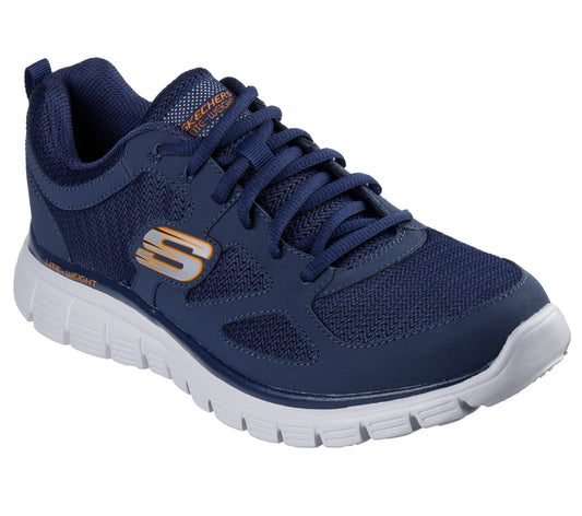 Scarpe skechers burns - agoura - 52635-nvor navy arancio