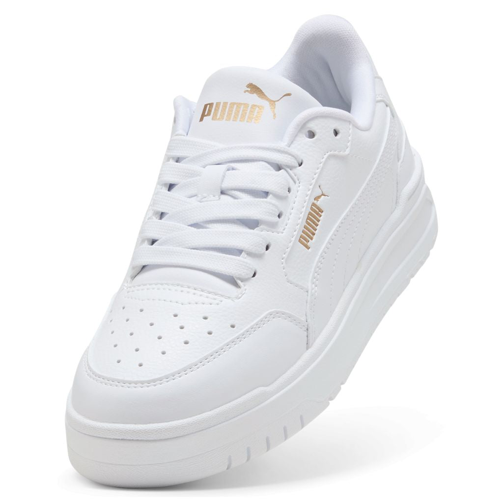 Scarpe puma shuffle downtown lo jr - 403739-01 bianco oro