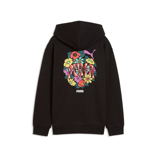 Felpa con cappuccio puma mid90s hoodie g - 691731-01 nero fiori