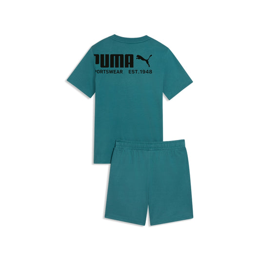 Completo puma sport tee set - 693335-41 verde ottanio nero