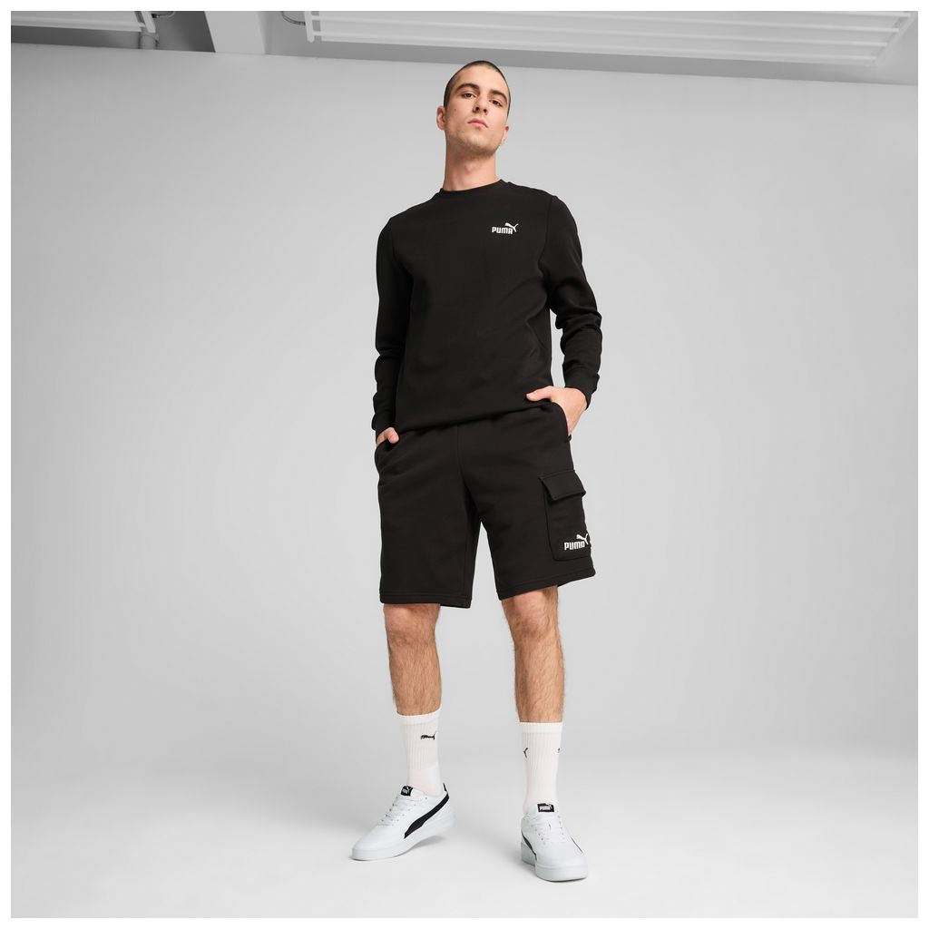 Pantaloncini puma ess no. 1 logo cargo shorts 10” tr - 682662-01 nero