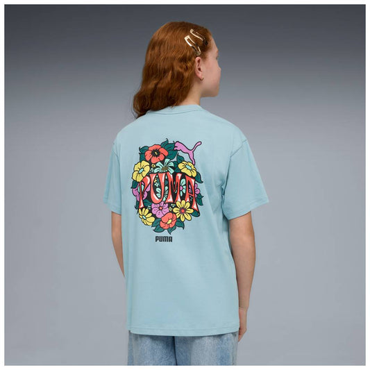 T-shirt puma mid90s relaxed graphic tee g - 691729-47 azzurro fiori