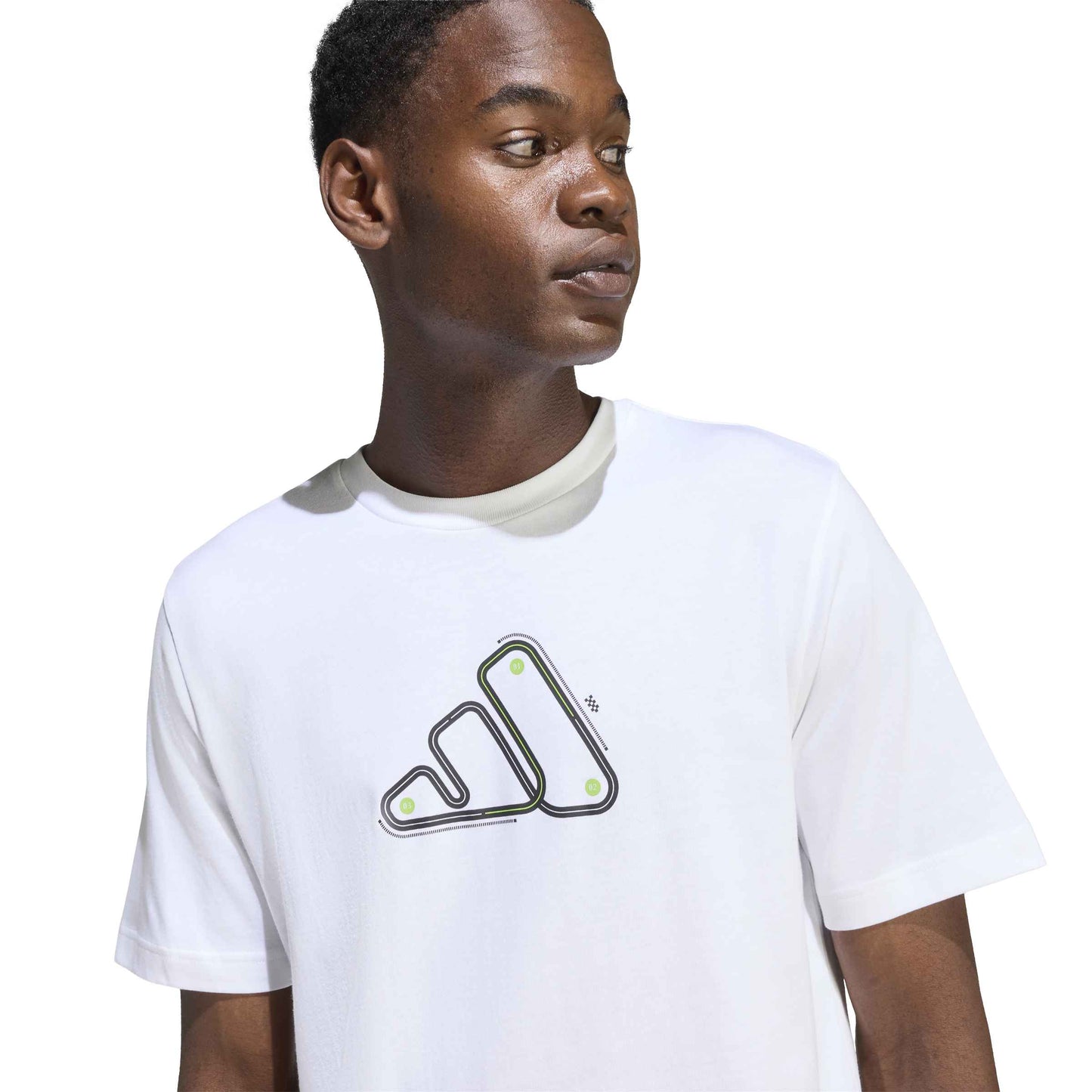 T-shirt Uomo Adidas M MT S Track T - JZ5050 Bianco | Stile Motorsport