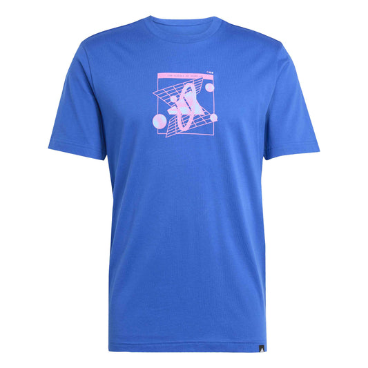 T-shirt Uomo Adidas M Retro T - JM6396 Blu Royal | Stile Retro-Futuristico