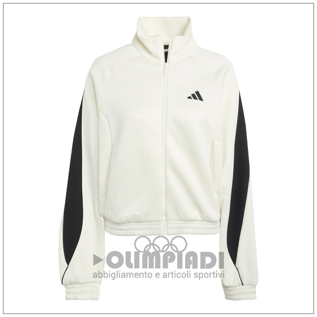 Giacca Sportiva Donna Adidas W Stadium TT - JW0519 Panna e Nera | Stile Retro
