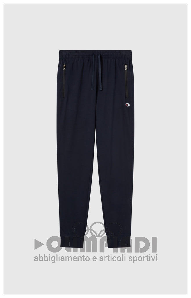 Pantaloni Tuta Uomo Champion Rib Cuff - 220807 Blu Navy | Tasche con Zip
