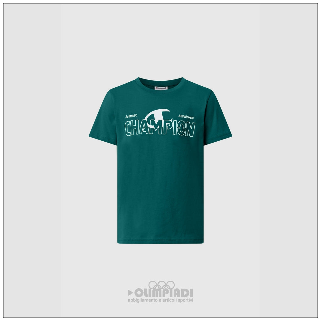 T-Shirt Bambino Champion - 307553 Verde Chiaro | Logo