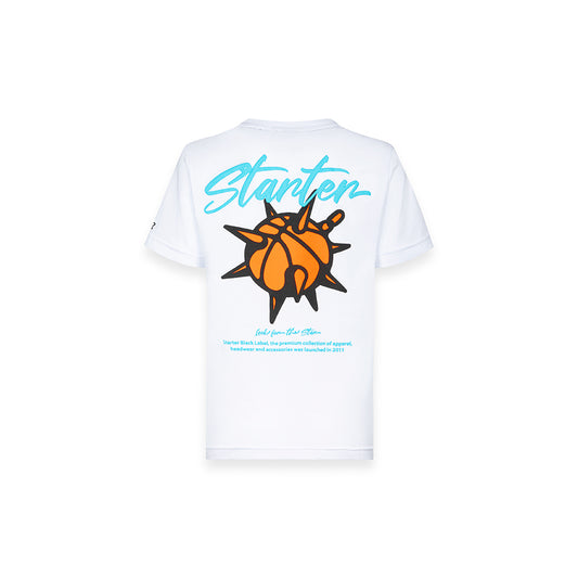 T-Shirt Bambino Starter 1619 Bianca | Maglia con Stampa Sportiva