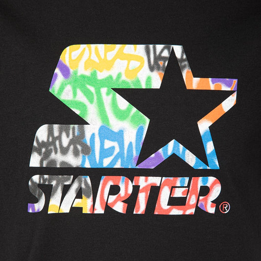 T-Shirt Bambino Starter 1568 Nera | Maglia con Stampa Sportiva