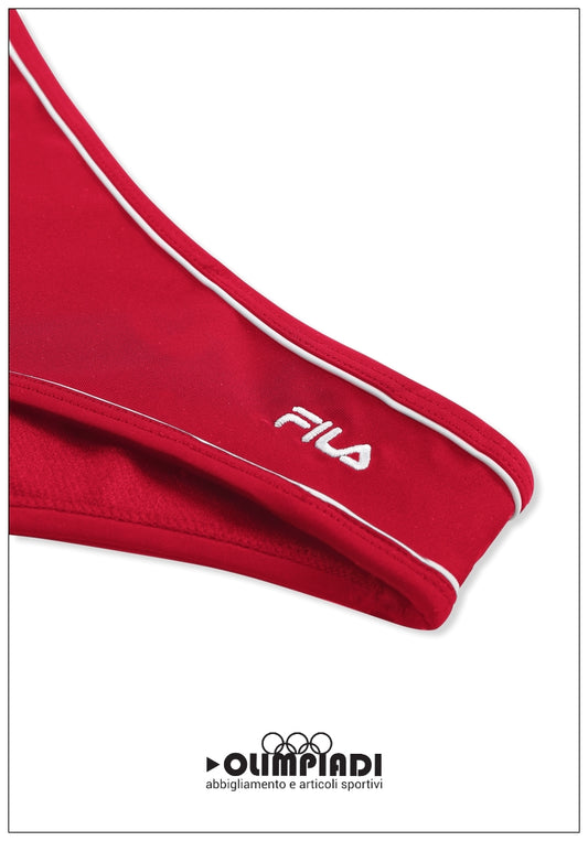 Bikini Ragazza Fila Pratello - FAT0851 Rosso | Contrasti Piping