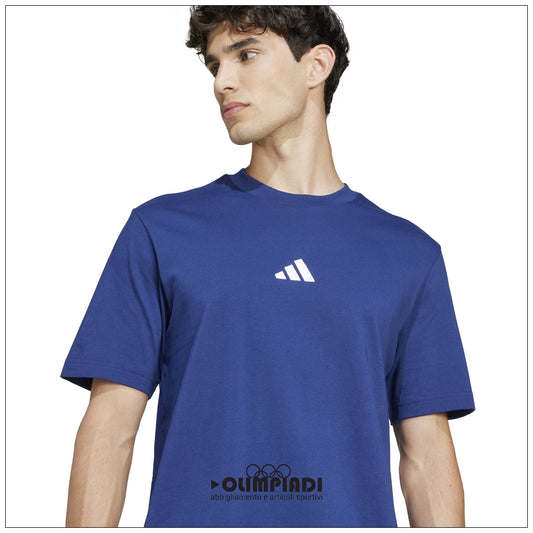 T-Shirt Adidas M SL SJ T - JF1093 Blu | Slim Fit Uomo