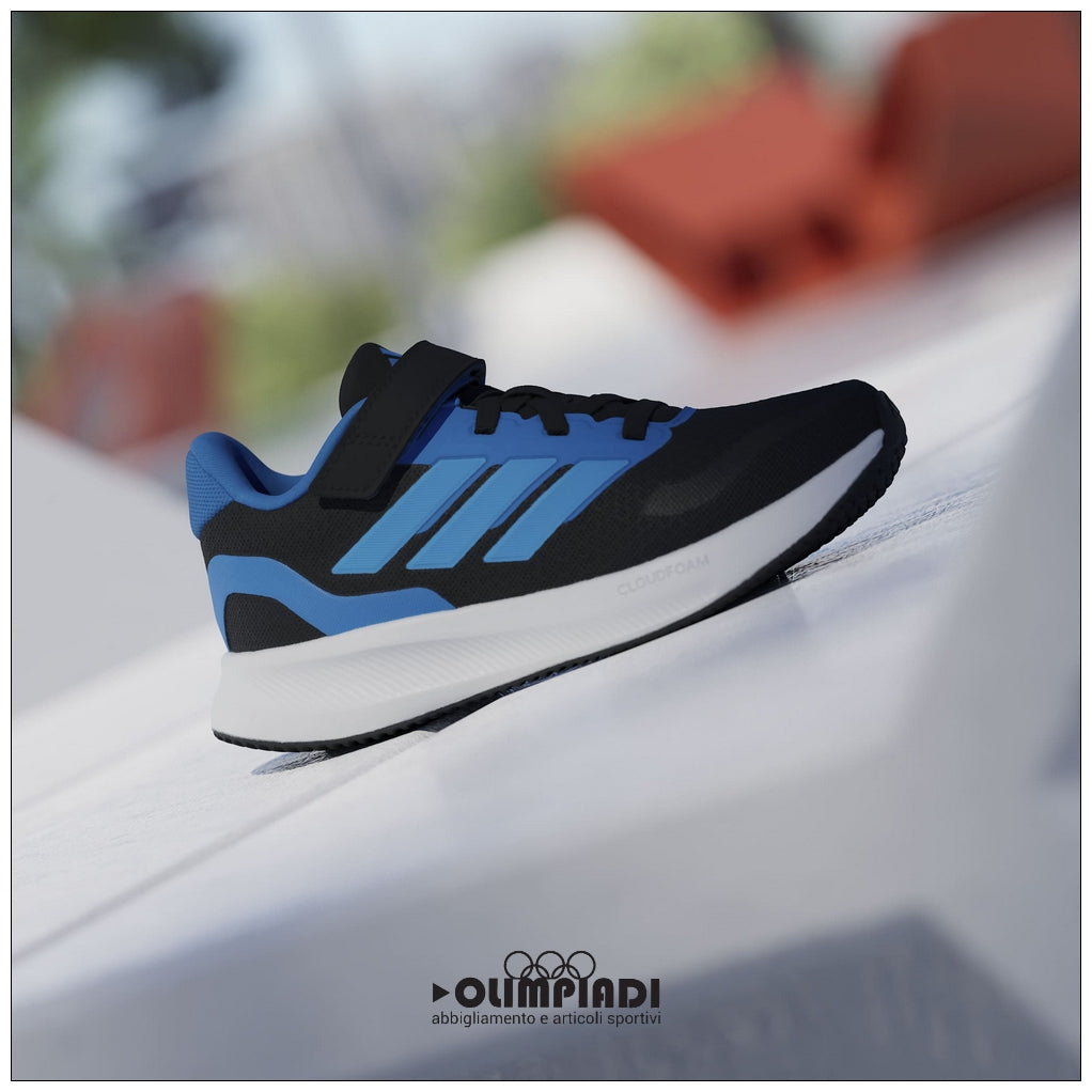 Scarpe Adidas Runfalcon 5 EL K - JP9399 Nero/Azzurro | Ragazzo