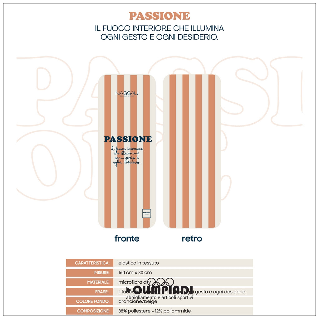 Telo Mare Nassau Microfibra - Passione | Arancione e Beige