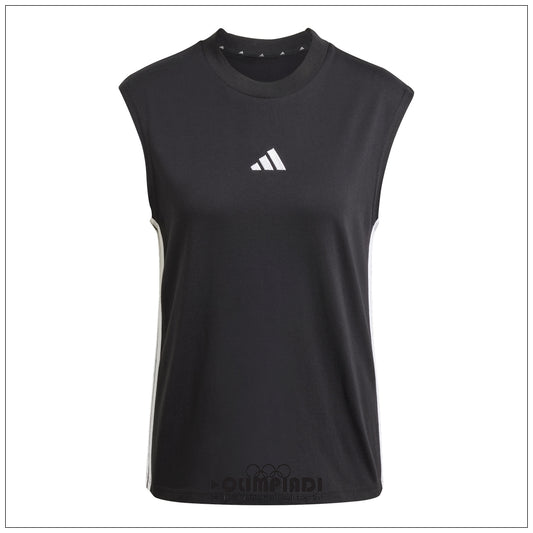 Canotta Donna Adidas Essentials 3-Stripes - JD4984 | Nero