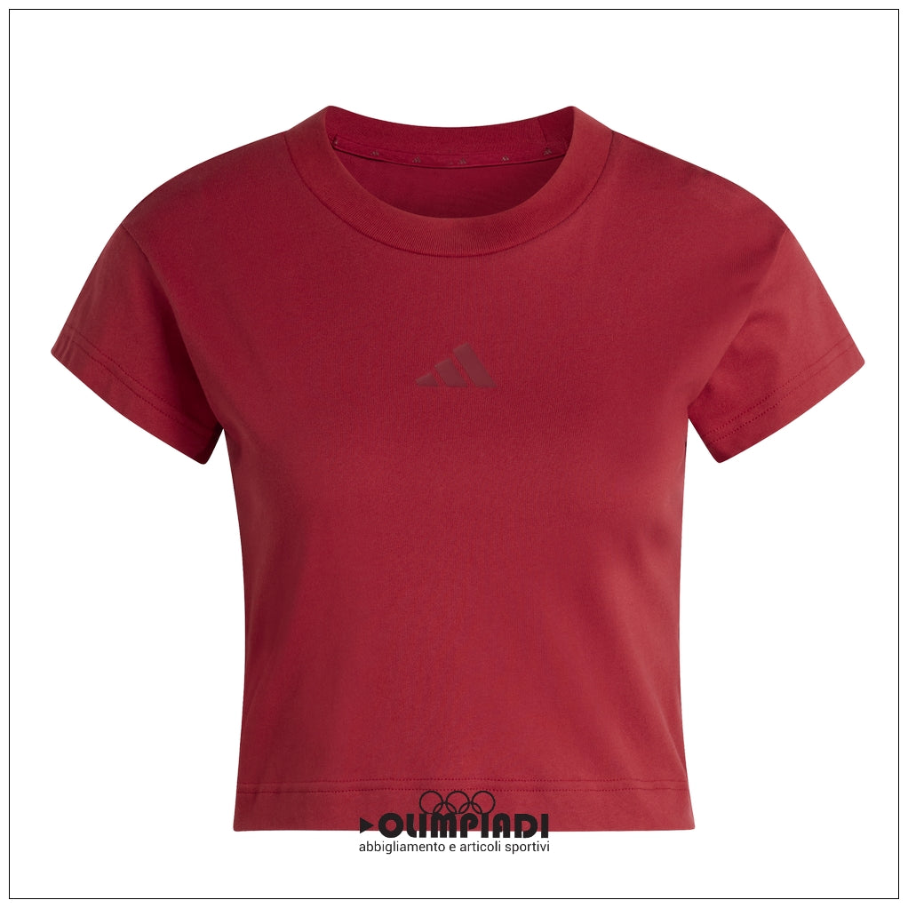 T-Shirt Corta Donna Adidas Sportswear Baby Tee - KD7720 | Rosso