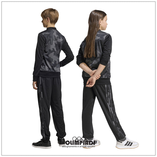 Tuta Sportiva Ragazzo/a Adidas Camo Tracksuit - KR9054 | Nero