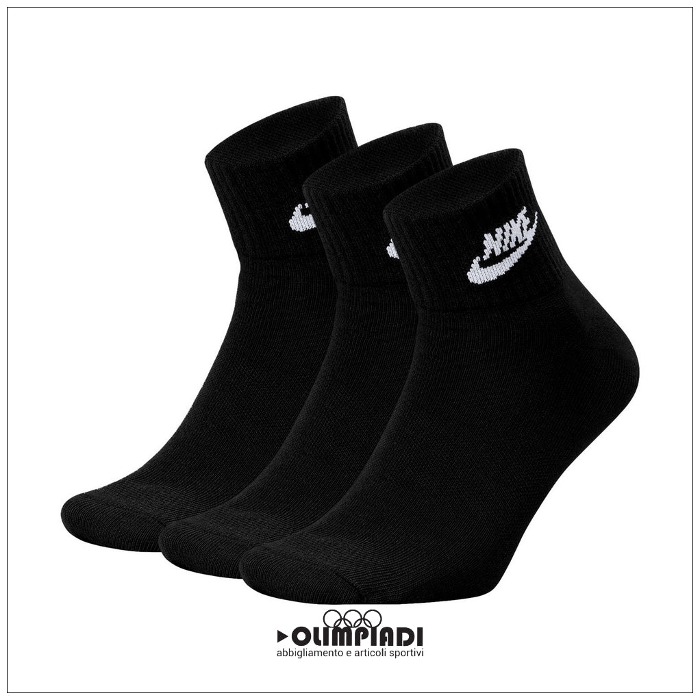Calze Nike Everyday Cushioned Ankle (3 Paia) - DX5074-010 | Nero