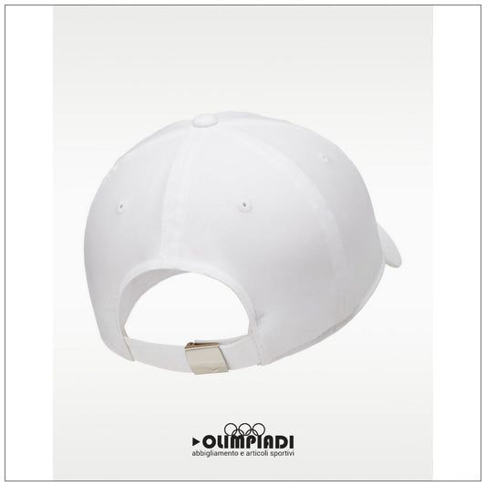 Cappellino Unisex Nike Club Cap Metal Swoosh - FB5372-100 | Bianco