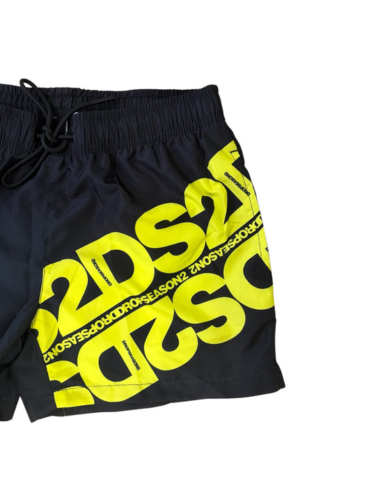 Costume Boxer Mare Uomo DS2 Nero Lime - SS26B02-NERO/LIME