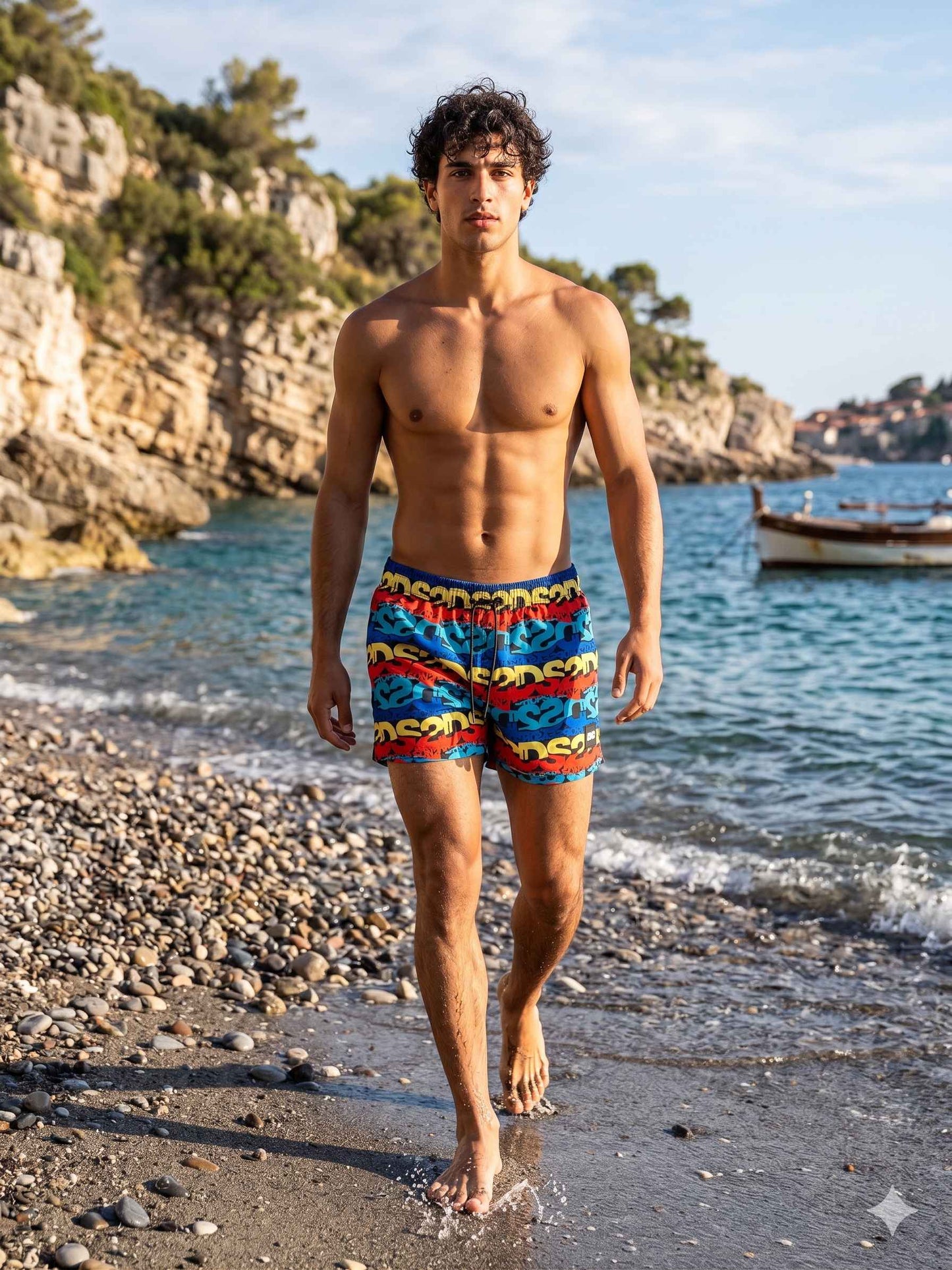 Costume Boxer Mare Uomo DS2 All-Over Multicolor - SS26B15-VARIANTE UNICA