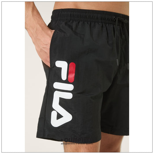 Boxer Mare Uomo Fila Caravello Nero Maxi Logo - FAM1234-80010