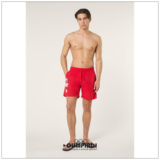 Boxer Mare Uomo Fila Caravello Rosso Maxi Logo - FAM1234-30002