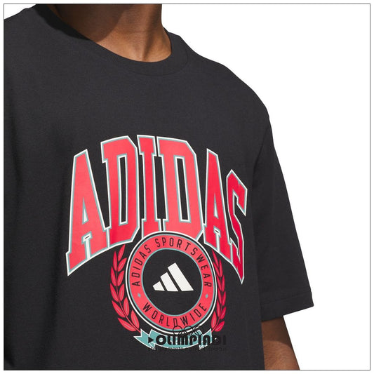 T-shirt Uomo Adidas Varsity Crest Nera - JV8443