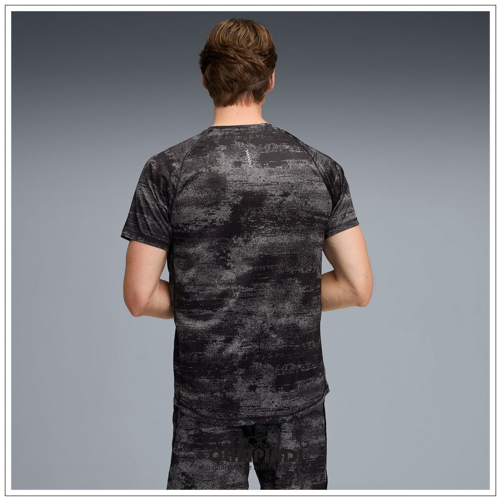 T-shirt Running Uomo Puma Run Velocity AOP Nera - 528415-01