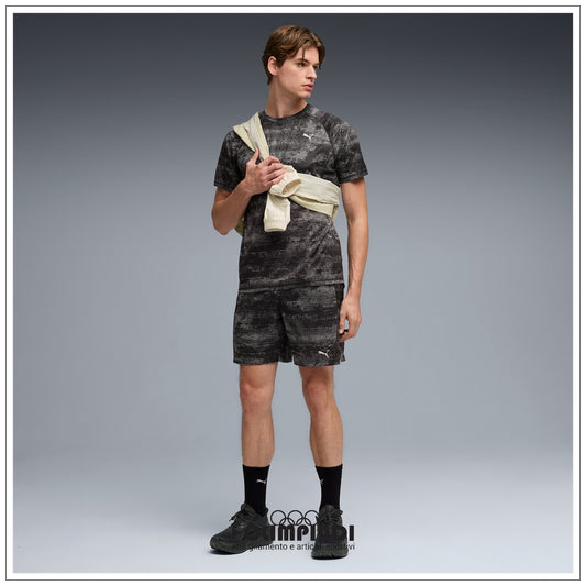 T-shirt Running Uomo Puma Run Velocity AOP Nera - 528415-01