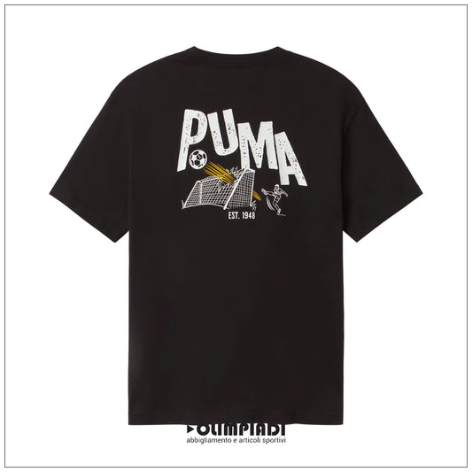 T-shirt Uomo Puma Graphic Heritage Calcio Nera - 695408-01