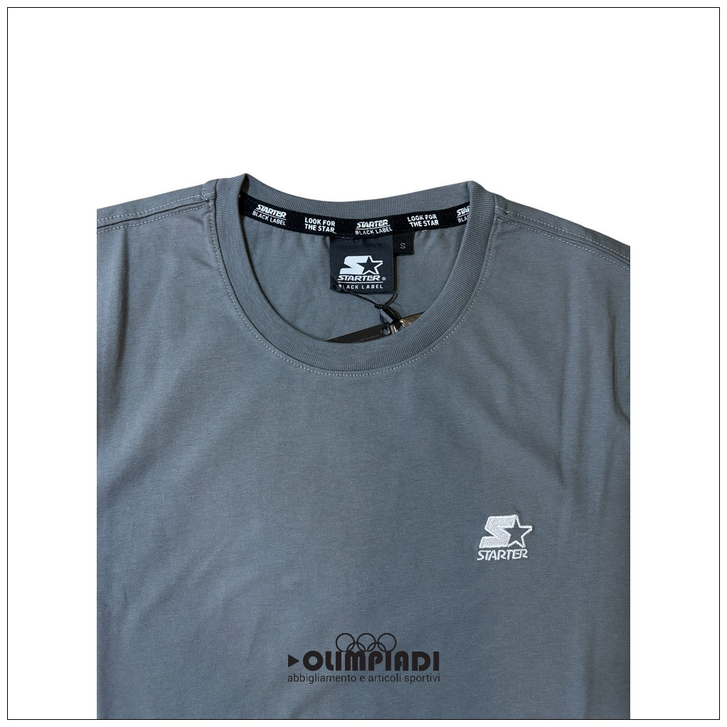 T-shirt Uomo Starter Piombo 100% Cotone Made in Italy - 74321