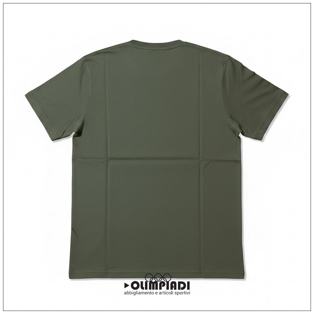 T-shirt Uomo Starter Verde Militare 100% Cotone Made in Italy - 74321